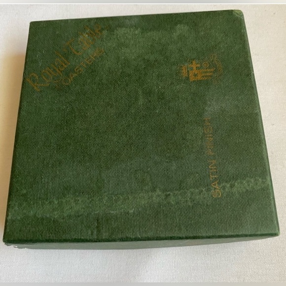 Set of 4 Royal Table Classic Fruit Hardboard Cork Back Coasters England - Picture 8 of 8